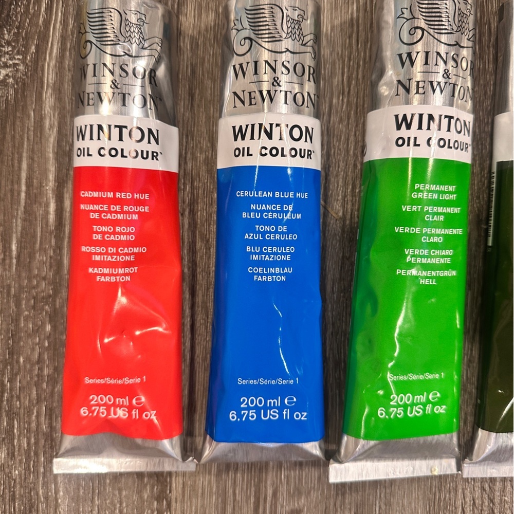 Winsor & Newton Winton Oil Paint Set of 8 Large Paint Tubes. New - Picture 2 of 4